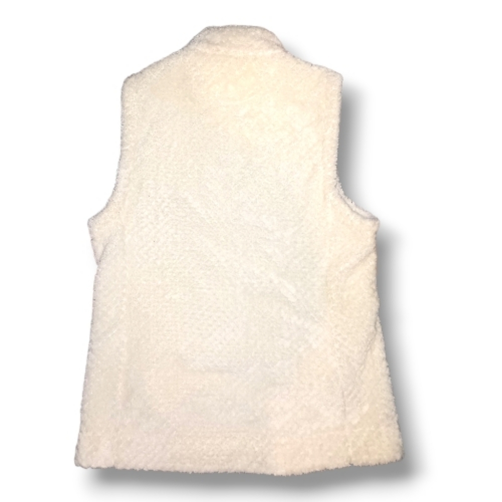Calvin Klein | Fleece Full-Zip Vest | Ivory | Size Medium | EUC - Picture 4 of 10